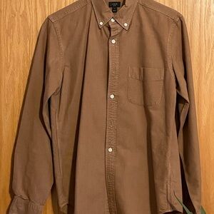Men’s J. Crew Casual Brown Button-Down Oxford Shirt